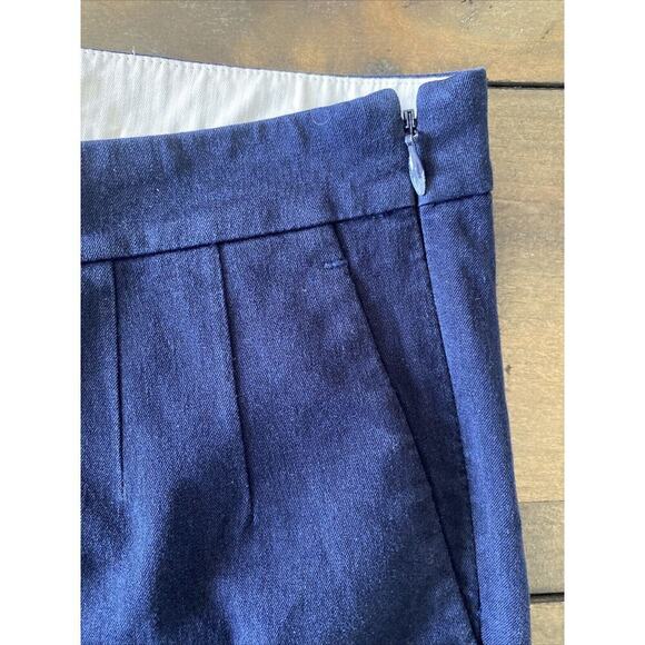 J Crew Martie Pants Size 8 Navy Career Straight Leg Chino BI STretch Cotton - Picture 5 of 8